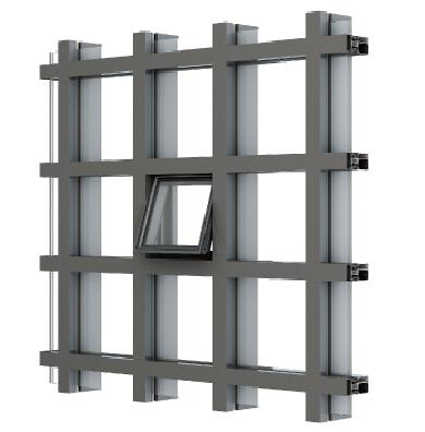 145 Visible Frame Thermal Break Curtain Wall